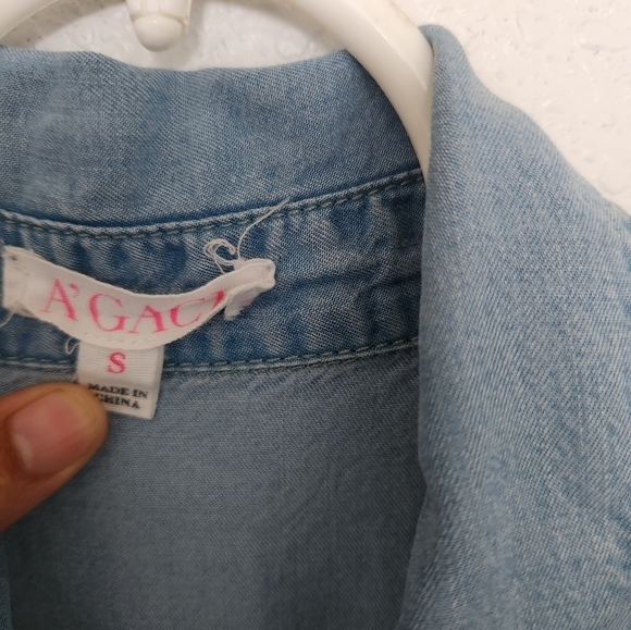 Women's denim Like Button Tank dress size small - Picture 6 of 10